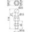 Fixed ball point D=25mm, straight with threaded bolt and nut M16x45mm thumbnail 2