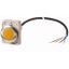 Indicator light, Flat, Cable (black) with non-terminated end, 4 pole, 1 m, Lens yellow, LED white, 24 V AC/DC thumbnail 1