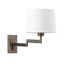ARTIS ARTICULATED BRONZE WALL LAMP WHITE LAMPSHADE thumbnail 2