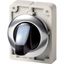 Illuminated selector switch actuator, RMQ-Titan, With thumb-grip, momentary, 3 positions, White, Metal bezel thumbnail 5