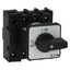 On-Off switch, P1, 40 A, flush mounting, 3 pole + N, with black thumb grip and front plate thumbnail 30