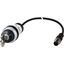 Key-operated actuator, RMQ compact solution, maintained, 1 N/O, Cable (black) with M12A plug, 4 pole, 0.2 m, 2 positions, MS1, Bezel: titanium thumbnail 5