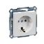 SCHUKO socket-outlet, screwless terminals, active white, glossy, System M thumbnail 3