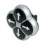 Position pushbutton, RMQ-Titan, Actuators non-flush, momentary, 4-fold, opposing pushbuttons mechanically interlocked, Bezel: titanium, arrow up thumbnail 6