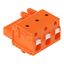 1-conductor female connector push-button Push-in CAGE CLAMP® orange thumbnail 1