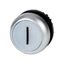 Illuminated pushbutton actuator, RMQ-Titan, Flush, momentary, White, inscribed 1, Bezel: titanium thumbnail 2