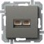 SOCKET CAT5e KS DOUBLE 2x RJ45 8/8 TI XO 4417060 thumbnail 1