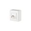 Modul wall outlet surface mounted 2 port unequipped pure white thumbnail 1