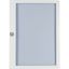 Flush mounted steel sheet door white, transparent with Profi Line handle for 24MU per row, 5 rows thumbnail 2