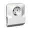 Exxact triple socket-outlet combi 1xSchuko + 2xEuro screwless white thumbnail 2