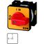 On-Off switch, T0, 20 A, flush mounting, 1 contact unit(s), 2 pole, Emergency switching off function, with red thumb grip and yellow front plate thumbnail 3