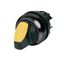 Illuminated selector switch actuator, RMQ-Titan, With thumb-grip, maintained, 3 positions, yellow, Bezel: black thumbnail 6