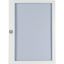 Flush mounted steel sheet door white, transparent with Profi Line handle for 24MU per row, 2 rows thumbnail 2