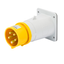 STRAIGHT FLUSH MOUNTING INLET - IP44 - 3P+N+E 32A 100-130V 50/60HZ - YELLOW - 4H - SCREW WIRING thumbnail 1