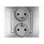 VESTRA 2X2P+Z FLUSH-MOUNTED MODULAR SOCKET n/f thumbnail 1