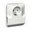Exxact triple socket-outlet combi 1xSchuko + 2xEuro screw white thumbnail 3