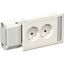 Thorsman - CYB-PS - socket outlet - double slave adaptor - 37° - white RAL 1013 thumbnail 3