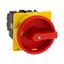 Main switch, T0, 20 A, flush mounting, 2 contact unit(s), 3 pole, 1 N/O, Emergency switching off function, With red rotary handle and yellow locking r thumbnail 16