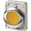 Illuminated pushbutton actuator, RMQ-Titan, Flat, momentary, yellow, Blank, Metal bezel thumbnail 2