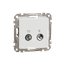 TV/R Socket intermediate 10db, Sedna, White thumbnail 5