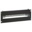 DIN profile rail with front panel 24 modules black ral 9005 thumbnail 1