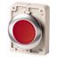 Illuminated pushbutton actuator, RMQ-Titan, flat, maintained, red, blank, Front ring stainless steel thumbnail 1