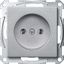 Socket-outlet without earthing contact, screw terminals, aluminium, System M thumbnail 2