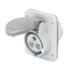 10° ANGLED FLUSH-MOUNTING SOCKET-OUTLET HP - IP44/IP54 - 3P+E 32A TRANSFORMER 50/60HZ - GREY - 12H - SCREW WIRING thumbnail 1