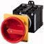 Main switch, T3, 32 A, rear mounting, 5 contact unit(s), 10-pole, Emergency switching off function, With red rotary handle and yellow locking ring thumbnail 1