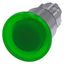 Illuminated mushroom pushbutton, 22 mm, round, metal, shiny, green, 40 mm, 3 switch positions, latches after pushing in, unlatches by pull-to-unlatch mechanism to center position,  3SU1051-1EA40-0AA0-Z Y19 thumbnail 2