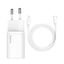 Wall Quick Charger Super Si 20W USB-C QC3.0 PD with Lightning 1m Cable, White thumbnail 1
