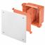 JUNCTION AND CONNECTION BOX FOR SIDE-BY-SIDE ASSEMBLY FOR UPRIGHTS - DIMENSIONS 260X260X121 - PLAIN PLUMBABLE LID - WHITE RAL9016 thumbnail 2