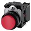 Pushbutton, 22 mm, round, plastic, red, pushbutton, raised, momentary contact type, with holder 1 NC,  3SU1100-0BB20-1CA0-Z Y10 thumbnail 1