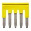 Cross bar for terminal blocks 4.0 mm² screw models, 5 poles, Yellow co thumbnail 4