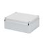 JUNCTION BOX WITH PLAIN SCREWED LID - IP56 - INTERNAL DIMENSIONS 380X300X120 - SMOOTH WALLS - GWT960ºC - GREY RAL 7035 thumbnail 2