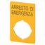 Label, emergency stop, HxW=50x33mm, yellow, arresto di emergenza thumbnail 4