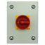 Main switch, P1, 40 A, surface mounting, 3 pole, 1 N/O, 1 N/C, Emergency switching off function, With red rotary handle and yellow locking ring, Locka thumbnail 7