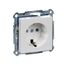 SCHUKO socket-outlet, screwless terminals, active white, glossy, System M thumbnail 2