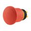 Emergency stop/emergency switching off pushbutton, RMQ-Titan, Palm shape, 45 mm, Non-illuminated, Turn-to-release function, Red, yellow, RAL 3000, big thumbnail 15