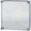 Cap, transparent smoky gray, lockable, HxWxD=375x375x50mm thumbnail 4