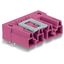 Plug for PCBs angled 4-pole pink thumbnail 5