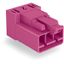 Plug for PCBs angled 3-pole pink thumbnail 3