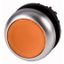 Illuminated pushbutton actuator, RMQ-Titan, Flush, maintained, orange, Blank, Bezel: titanium thumbnail 1