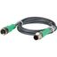 Extension cable, 1m, M12, socket/plug thumbnail 2