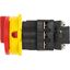 Main switch, P1, 25 A, flush mounting, 3 pole, Emergency switching off function, With red rotary handle and yellow locking ring, Lockable in the 0 (Of thumbnail 34