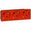 Multi-support multiple socket Mosaic - 3 x 2P+E automatic terminals - red thumbnail 1