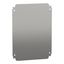 Plain mounting plate H400xW300mm made of galvanised sheet steel thumbnail 1