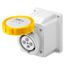 10° ANGLED SURFACE-MOUNTING SOCKET-OUTLET - IP67 - 3P+E 16A 100-130V 50/60HZ - YELLOW - 4H - SCREW WIRING thumbnail 2