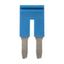 Short bar for terminal blocks 4 mm² push-in plus models, 2 poles, blue thumbnail 4