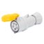 STRAIGHT CONNECTOR HP - IP44/IP54 - 3P+E 32A 100-130V 50/60HZ - YELLOW - 4H - FAST WIRING thumbnail 2